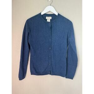 Falconeri 100% Cashmere Button Down Sweater Small Women Blue Luxury Soft Italy